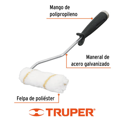 MINI RODILLO (7) TRUPER 4"X3/8" NYLON
