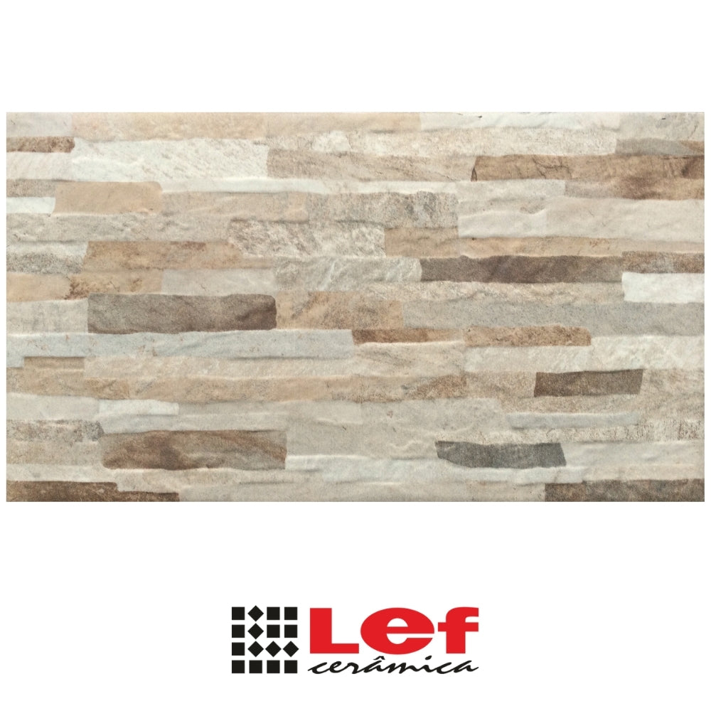 REVESTIMIENTO CERAMICO LEF LF33503 CANJIQUINHA MARRON 33x59CM 2.30M2/CAJA