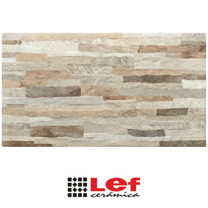 REVESTIMIENTO CERAMICO LEF LF33503 CANJIQUINHA MARRON 33x59CM 2.30M2/CAJA