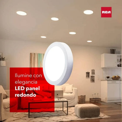 PANEL LED REDONDO SOBREPONER 18W 1440LM 3000K/4000K/6500K 85-277V 226*36MM RCA (RLCRLN18W)