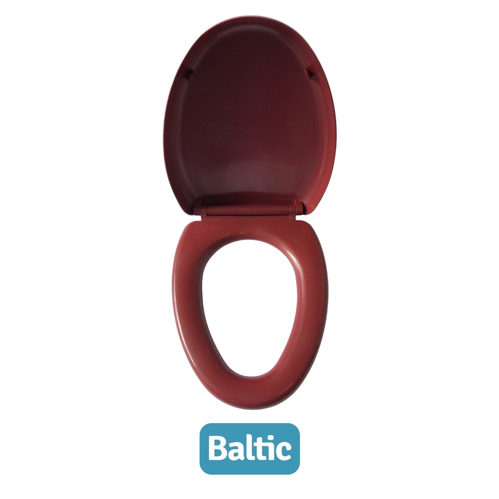 ASIENTO PARA INODORO ELONGADO ROJO VINO