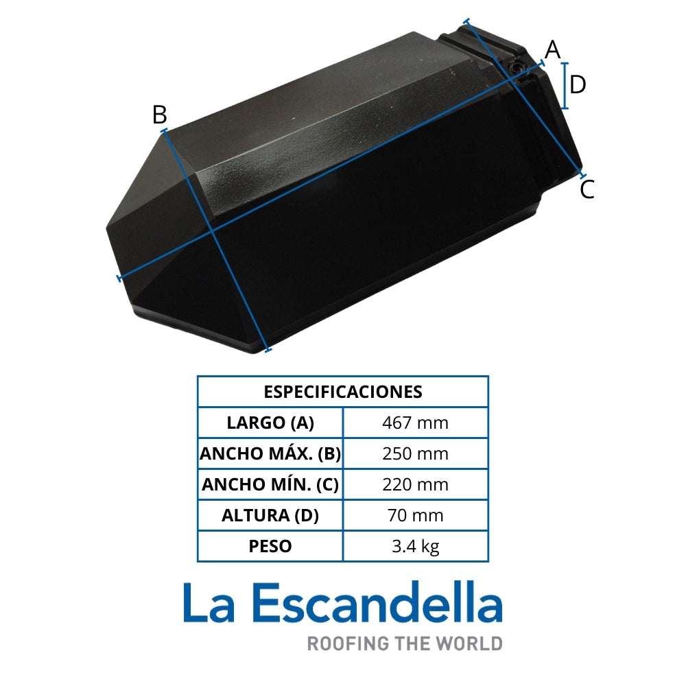 REMATE CUMBRERA  PLANUM ANGULAR PIZARRA KLINKER ESCANDELLA Q122PK