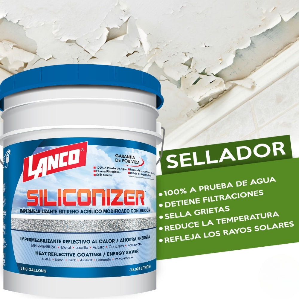 PINTURA SILICONIZER GRIS 5 GALONES RC226-2 LANCO