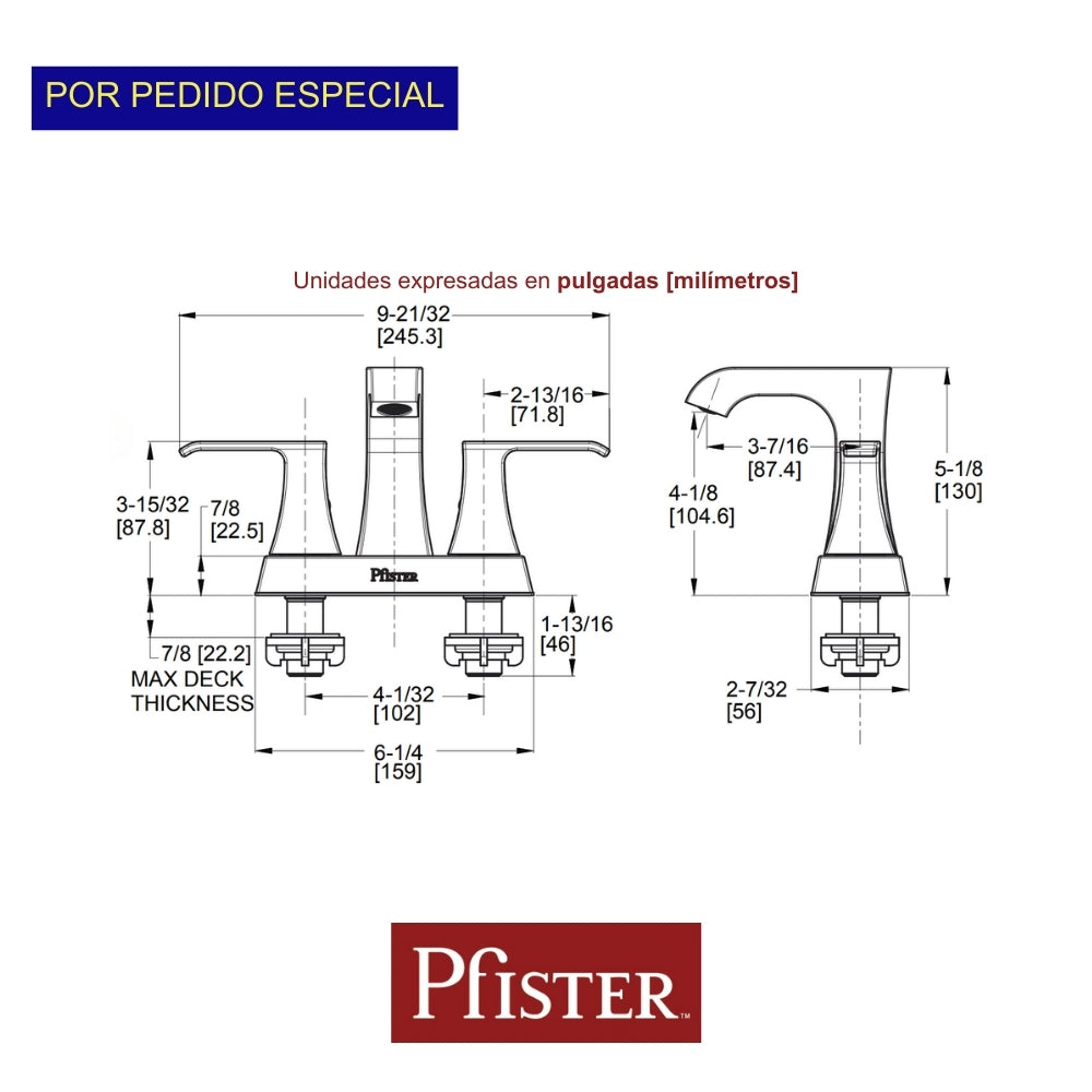 LLAVE DE LAVAMANOS 4 PULGADAS BARI CROMO 048BALC