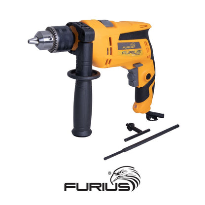 TALADRO PERCUTOR 1/2 550 W FURIUS + SET DE ACCESORIOS