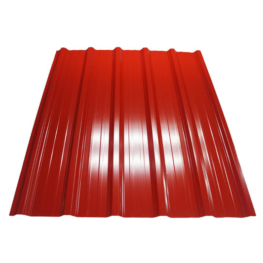LAMINA DE ZINC CANAL ANCHO F3 42 PULGADAS X 12 PIES ROJA CALIBRE 26