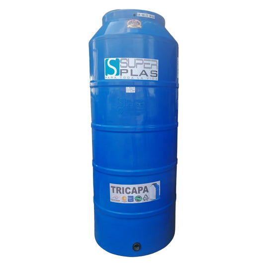 TANQUE TORRE DE RESERVA DE AGUA TRICAPA AZUL 1000 LITROS (264 GL)