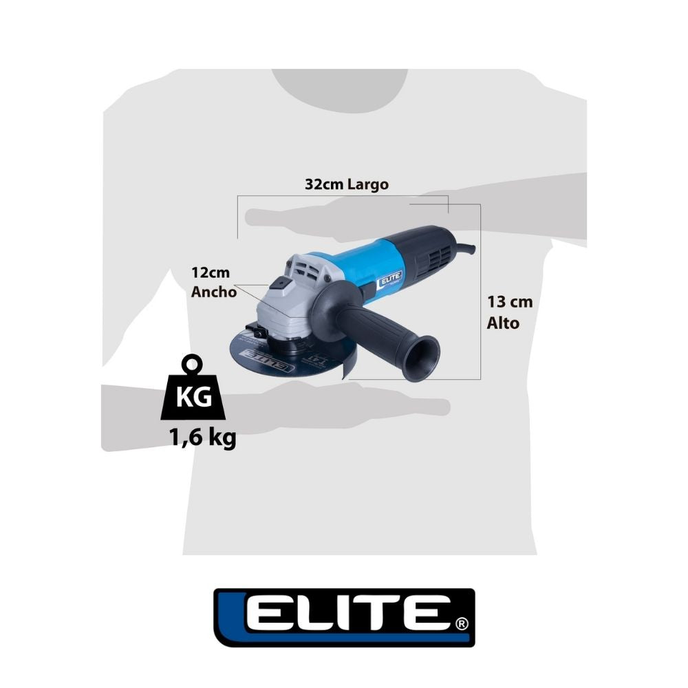 ESMERILADORA ANGULAR 4-1/2 PULGADAS-115MM 900W 11000RPM 110V 60HZ