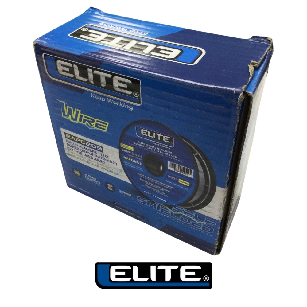 ROLLO ALAMBRE FLUX CORED (AUTOPROTEGIDO) E71T-GS 100mm 2Lb (0,9KG) 0,9MM (0.035) ELITE