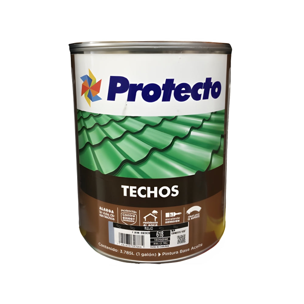 PINTURA PARA TECHO PROTECHOS ROJO 618 1 GL (3.785L)