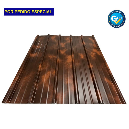 LAMINA DE ZINC CANAL ANCHO F2   TERRA ANTIGUO CALIBRE 26 (MTS)